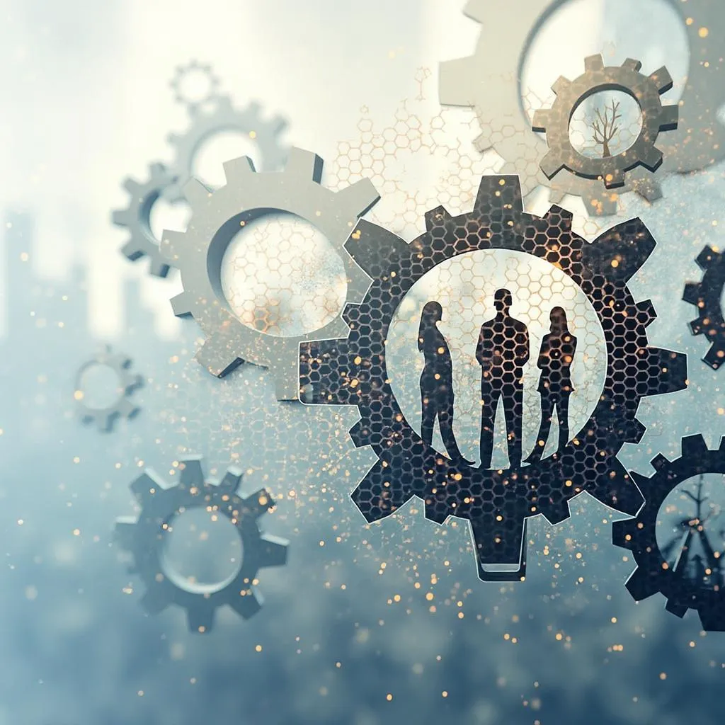 Red de negocios interconectados simbolizando la comunidad empresarial